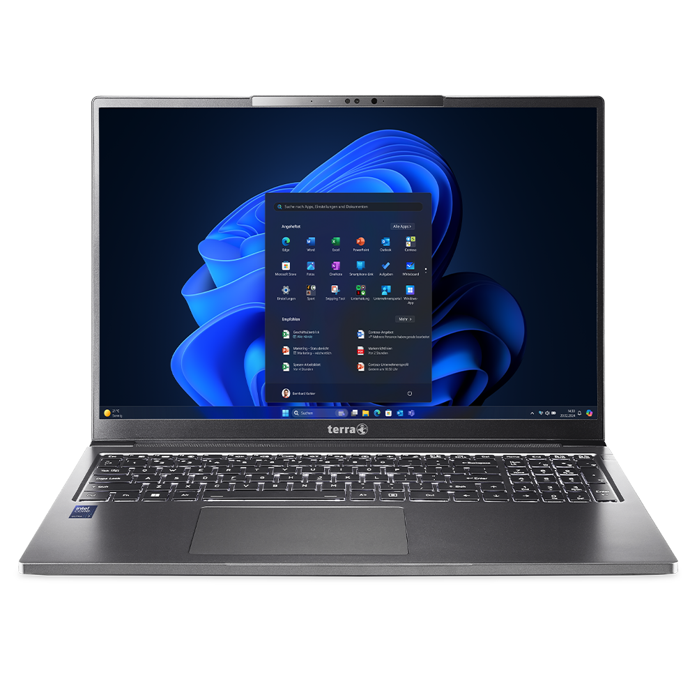 High End Notebook open